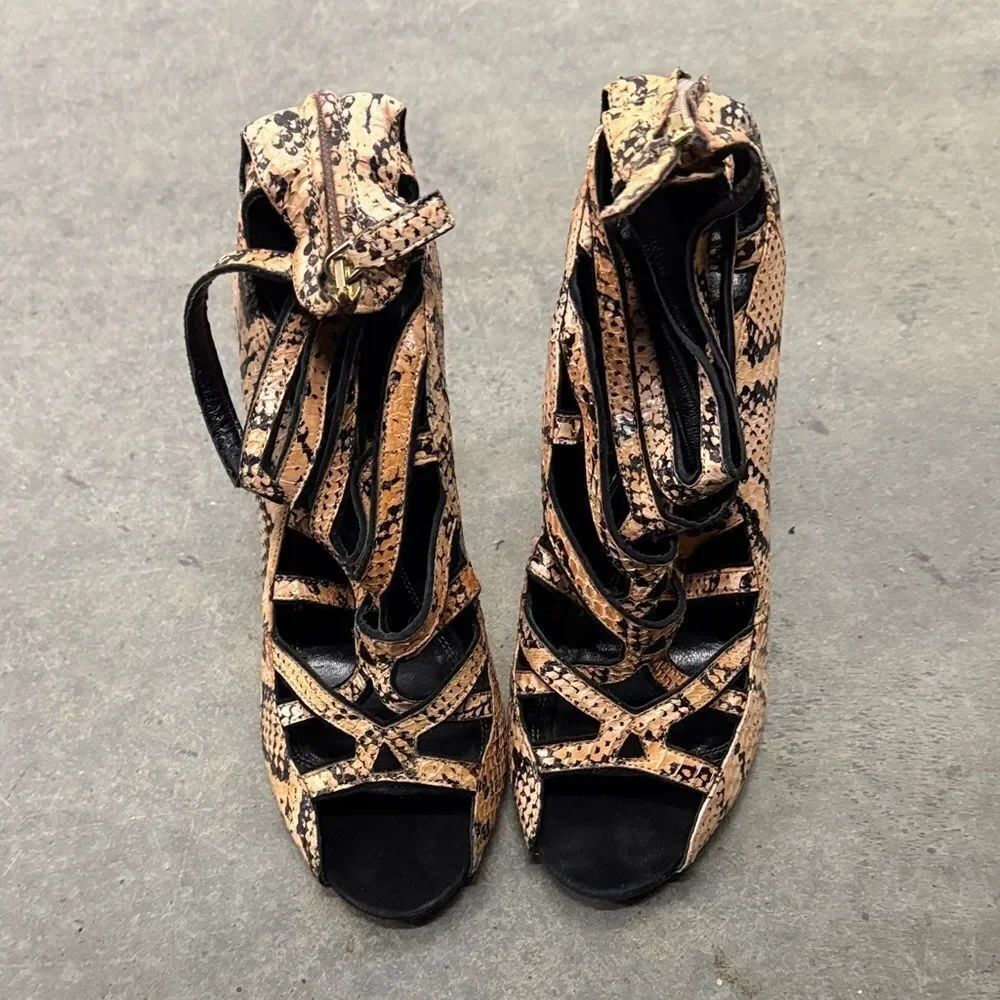 Derek Lam Tan and Black Strappy Heels